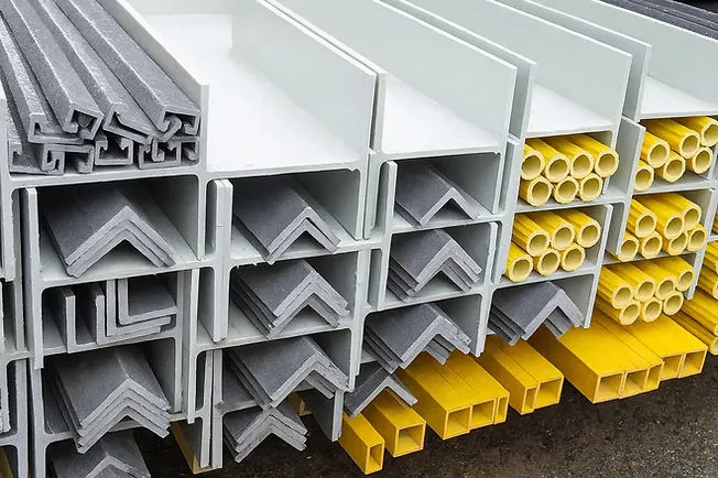 FRP T-profile used in water treatment plant structural bracing